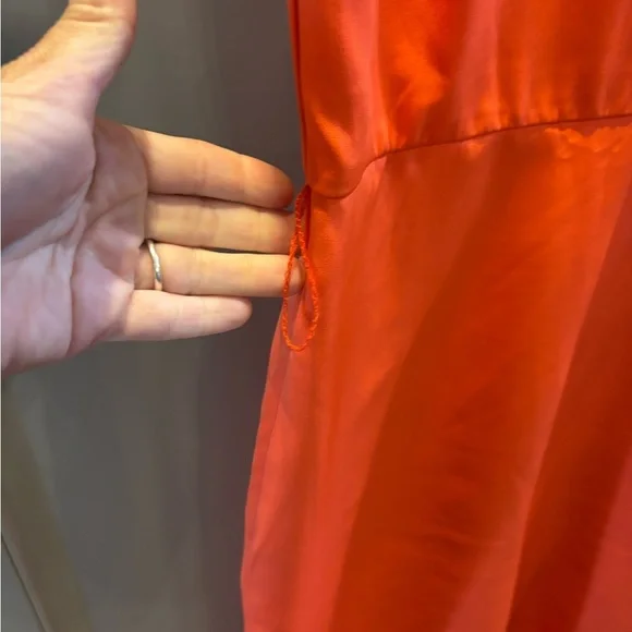 Sam Edelman Womens Sleeveless V Neck Wide Leg Crop Jumpsuit Coral Punch Size 8 - Picture 5 of 7